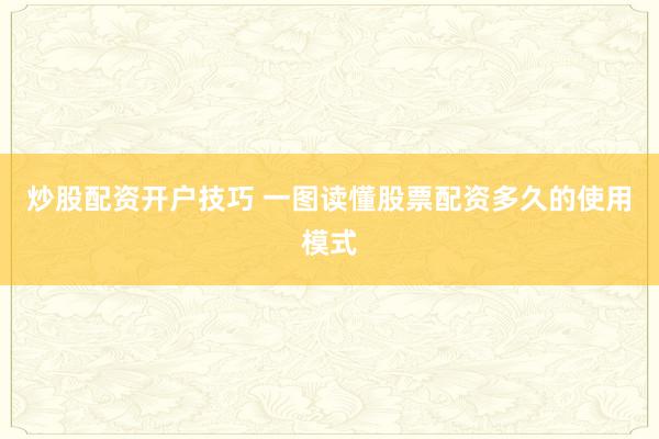 炒股配资开户技巧 一图读懂股票配资多久的使用模式