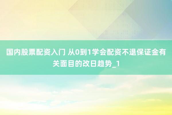 国内股票配资入门 从0到1学会配资不退保证金有关面目的改日趋势_1