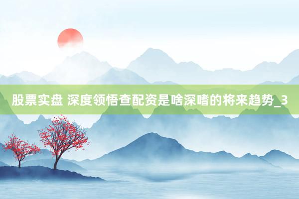 股票实盘 深度领悟查配资是啥深嗜的将来趋势_3