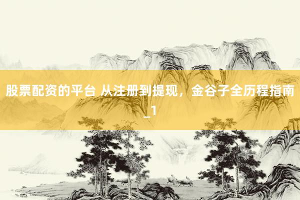 股票配资的平台 从注册到提现，金谷子全历程指南_1