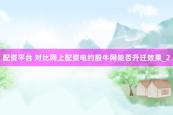 配资平台 对比网上配资电约股牛网能否升迁效果_2