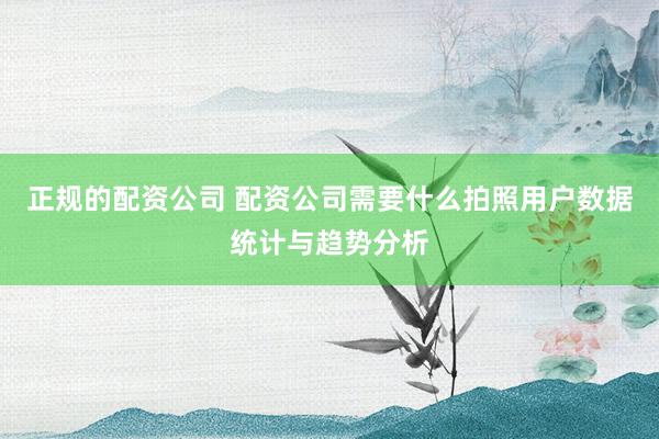 正规的配资公司 配资公司需要什么拍照用户数据统计与趋势分析